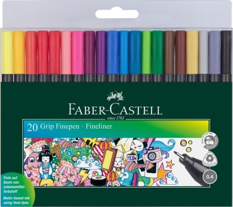 Faber Castell Cienkopisy Grip Faber-Castell 20 kolorów (FC151620)