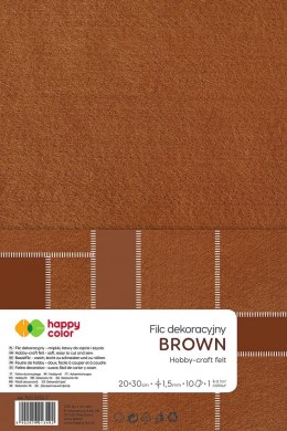 Happy Color Filc Happy Color kolor: brązowy 10 ark. [mm:] 200x300 (HA 7150 2030-7)