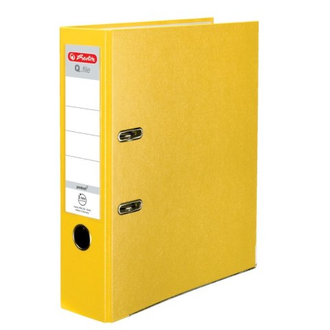 Herlitz Segregator dźwigniowy Herlitz Q. file Standard A4 80mm żółty (0011167442)