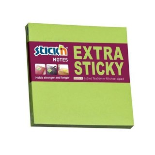 Stick'n Notes samoprzylepny Stick'n zielony neonowy 90k [mm:] 76x76 (21672)