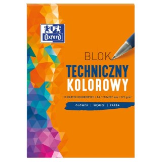 Oxford Blok techniczny Oxford Oxford A4 kolorowy 225g 10k (400093230)