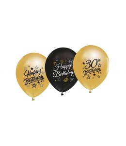 Godan Balon gumowy Godan 30th Birthday czarno złote czarny 300mm 12cal (GP-ZC30)