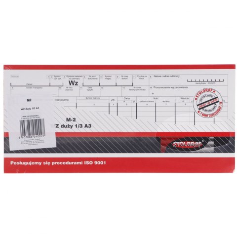Stolgraf Druk samokopiujący WZ duży 1/3 A3 1/3 A3 100k. Stolgraf (M2)