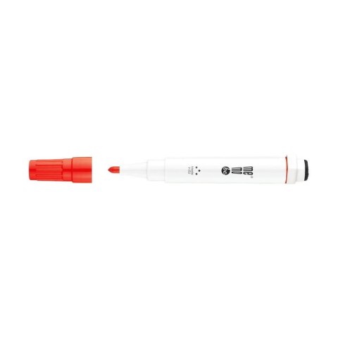 Memobe Marker suchościeralny Memobe z gąbką czerwony, czerwony 1-3mm okrągła końcówka (MM351-05)