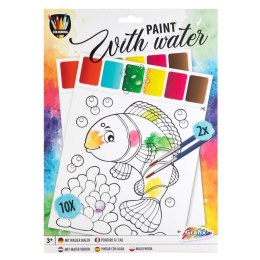Grafix Zestaw kreatywny dla dzieci obrazki 10 arkuszy z farbami wodnymi Grafix (150074)