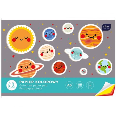 Interdruk Zeszyt papierów kolorowych A5 115g 10k Interdruk (ZEPKA5)