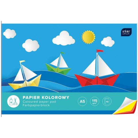 Interdruk Zeszyt papierów kolorowych A5 115g 10k Interdruk (ZEPKA5)