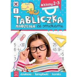 Aksjomat Książeczka edukacyjna Aksjomat Tabliczka mnożenia ze smokami. Klasy 2-3. Działania, łamigłówki, komiks