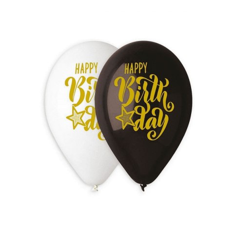 Godan Balon gumowy Godan Happy Birthday 5 szt czerwony 330mm 13cal (GS120/891)