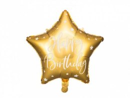 Partydeco Balon foliowy Partydeco Happy Birthday, 40cm, złoty 15,5cal (FB93-019)