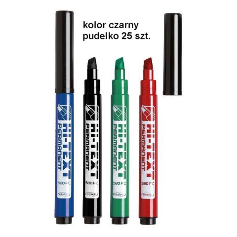 Fibracolor Marker permanentny Fibracolor Hi-Text 580/PB, czarny 6,0mm ścięta końcówka