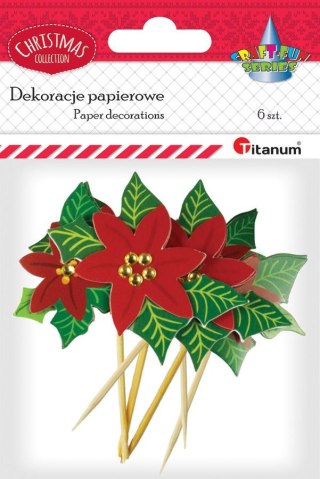 Titanum Ozdoba na piku Titanum Craft-Fun Series papierowa poinsecje xmass (4832)