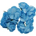 Titanum Ozdoba papierowa Titanum Craft-Fun Series Różyczki papierowe na druciku niebieskie (ZH-001)