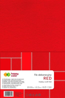 Happy Color Filc Happy Color kolor: czerwony 10 ark. [mm:] 200x300 (HA 7150 2030-2)