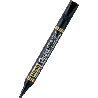 Pentel Marker permanentny Pentel, czarny 1,2-4,5mm ścięta końcówka (N860)