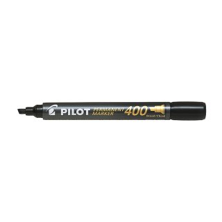 Pilot Marker permanentny Pilot, czarny ścięta końcówka (SCA-400-B)