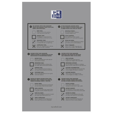 Oxford Kołozeszyt (kołobrulion) Oxford Task Manager A5 70k. 90g specjalna [mm:] 125x200 (400055727)