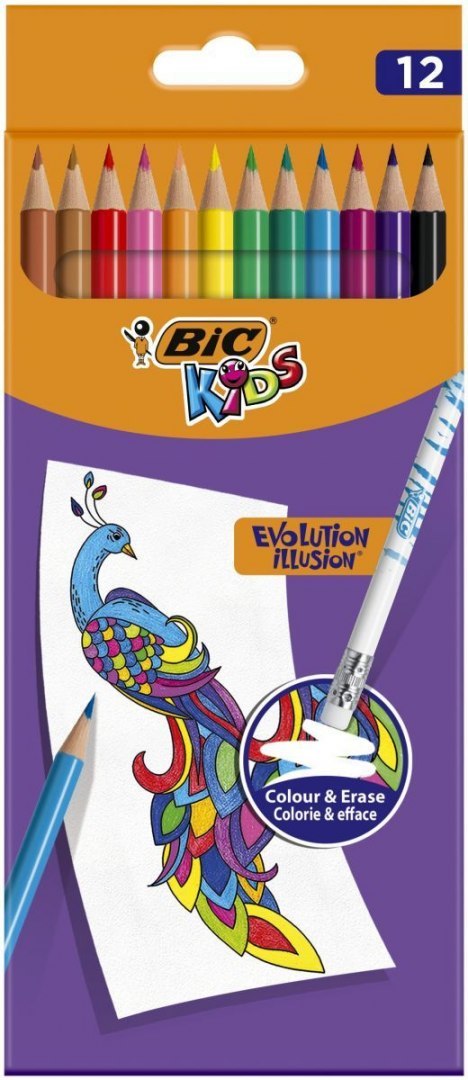 Bic Kids Kredki ołówkowe Bic Kids ILLUSION 12 kol. (989683)