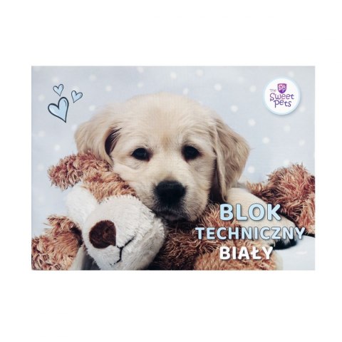 Beniamin Blok techniczny Beniamin The Sweet Pets A4 biały 170g 20k [mm:] 295x210