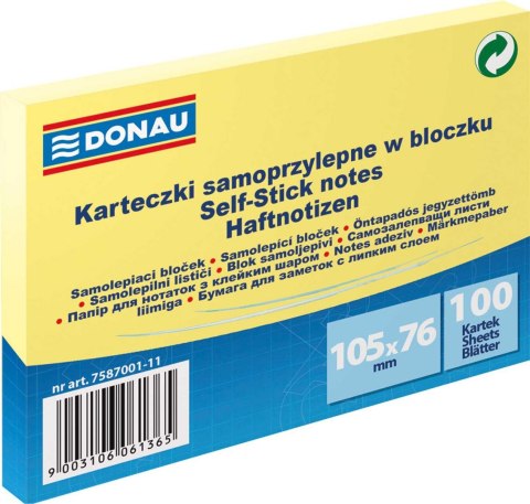 Donau Notes samoprzylepny Donau żółty jasny 100k [mm:] 105x76 (7587001-11)