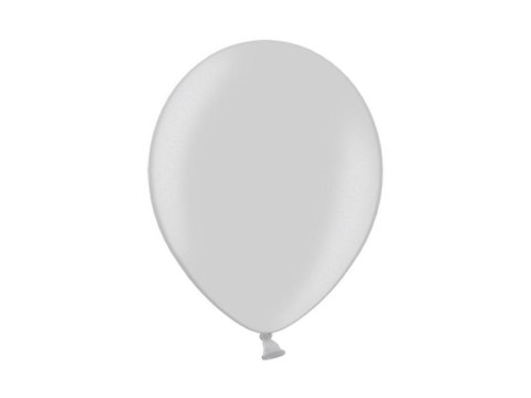 Partydeco Balon gumowy Partydeco metalizowany 100 szt srebrny 12cal (12M-061)