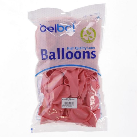 Partydeco Balon gumowy Partydeco pastelowy 100 szt różowy jasny 12cal (12P-004)