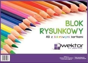 Wektor Blok rysunkowy Wektor A3 kolorowy 80g 20k