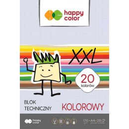 Happy Color Blok techniczny Happy Color kolorowy A4 20 170g 210x297 (HA 3717 2030-09)
