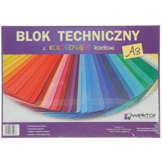 Wektor Blok techniczny Wektor kolor A3 mix 160g 10k