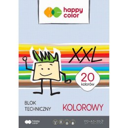 Happy Color Blok techniczny Happy Color A3 kolorowa 170g 20k [mm:] 297x420 (HA 3717 3040-09)