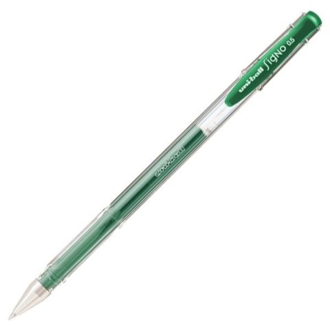 Uni Długopis żelowy Uni zielony 0,3mm (UMN-100)
