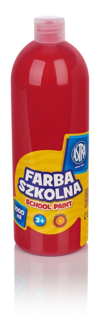 Astra Farby plakatowe Astra szkolne kolor: czerwony 1000ml 1 kolor.