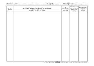 Stolgraf Druk offsetowy Stolgraf Wkładka do historii choroby A5 100k. (Z45)