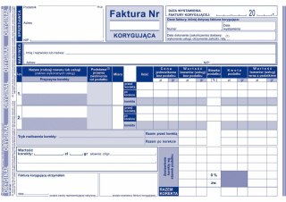 Michalczyk i Prokop Druk samokopiujący Michalczyk i Prokop Faktura VAT korygująca netto pełna A5 A5 80k. (107-3E)