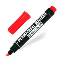 Centropen Marker permanentny Centropen, czerwony 2,0-5,0mm ścięta końcówka (8576)