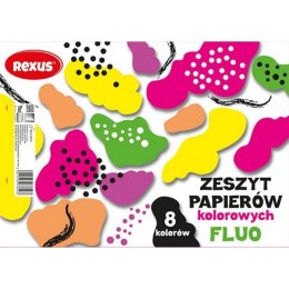 Rexus Zeszyt papierów kolorowych Rexus A5 90g 8k [mm:] 202x144 (607829)