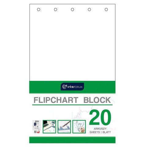 Interdruk Blok do tablic flipchart Interdruk A1 20k. 80g czysty [mm:] 1000x640 (FLI20)