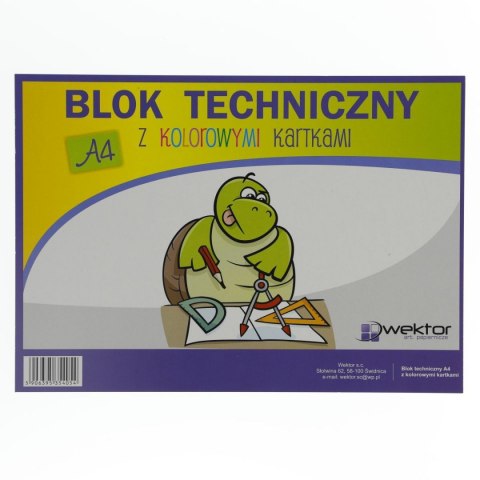 Wektor Blok techniczny Wektor kolor A4 mix 160g 10k