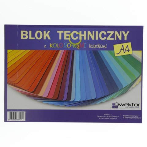 Wektor Blok techniczny Wektor kolor A4 mix 160g 10k