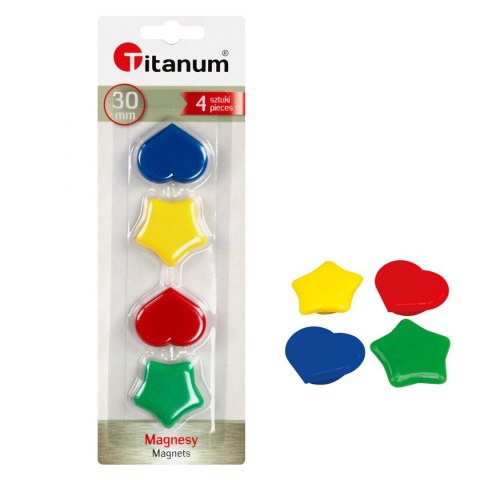 Titanum Magnes różne 30 mm mix [mm:] 30 Titanum (ACT1008-4CC) 4 sztuk