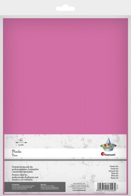 Titanum Arkusz piankowy Titanum Craft-Fun Series pianka dekoracyjna A4 5 szt. kolor: różowy 5 ark. (6127)