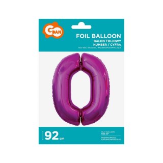 Godan Balon foliowy Godan cyfra 0 różowa 85 cm 45cal (FG-C85r0)