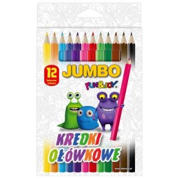 Fun&Joy Kredki ołówkowe Fun&Joy Jumbo 12 kol. (ZH0107)
