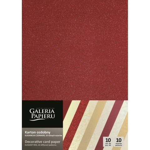 Galeria Papieru Papier ozdobny (wizytówkowy) Elegancka Czerwień A4 czerwony 210-250g Galeria Papieru (208924)