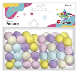 Titanum Pompony Titanum Craft-Fun Series Pastelowe poliestrowe mix 60 szt (20721-3)