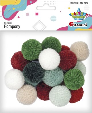 Titanum Pompony Titanum Craft-Fun Series pastelowe mix 18 szt (DIY19308)