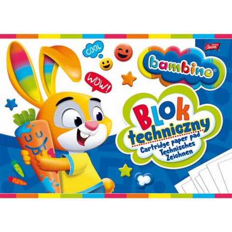 Unipap Blok techniczny Unipap Bambino A4 190g 10k [mm:] 210x297