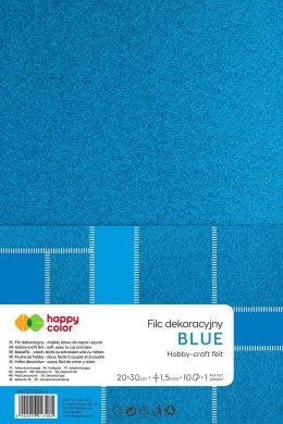Happy Color Filc Happy Color kolor: niebieski 10 ark. [mm:] 200x300 (HA 7150 2030-3)