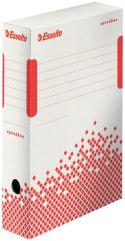 Esselte Pudło archiwizacyjne Speedbox biało-czerwony karton [mm:] 80x250x 350 Esselte (623985)