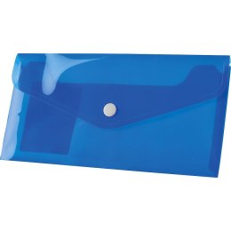 Tetis Teczka plastikowa na zatrzask koperta pp DL niebieski 140 mic. [mm:] 110x220 Tetis (BT612-N)
